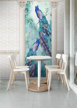 Ламинированная панель ПВХ Павлин Джерси узор 2700х250мм