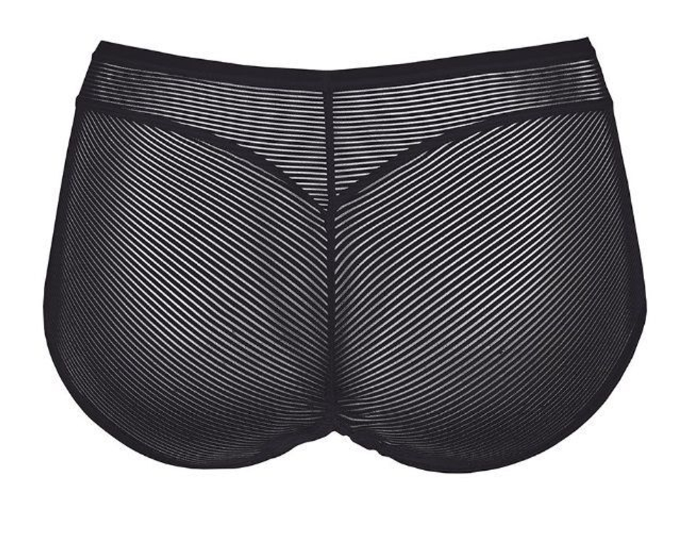 Высокие трусики-слипы Invisiline в тонкую полоску (Размер: L) (Цвет: черный)
