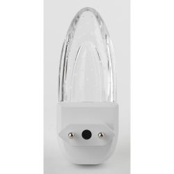 Ночник - светильник светодиодный ЭРА NN-619-LS-W в розетку с датчиком освещенности белый