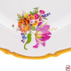 Блюдо круглое Queen's Crown Мейсенский букет 30 см