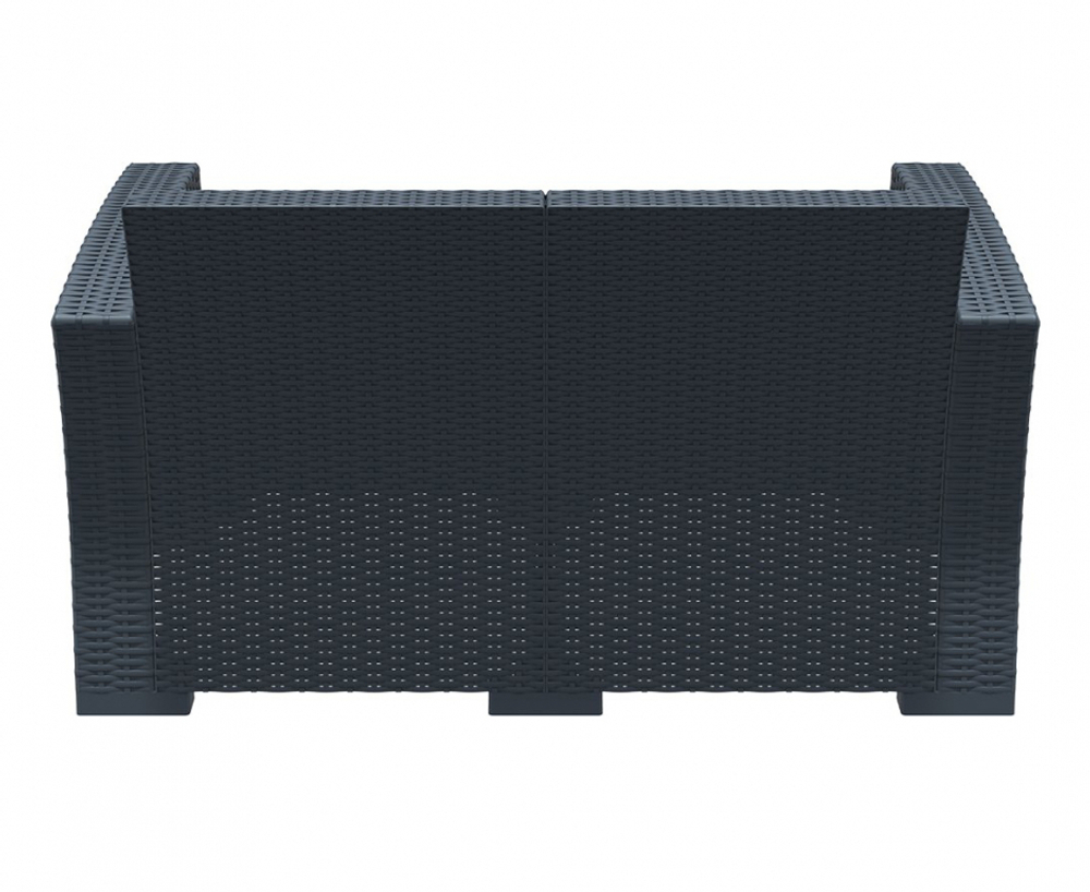 Диван пластиковый плетеный двухместный с подушками Monaco Lounge