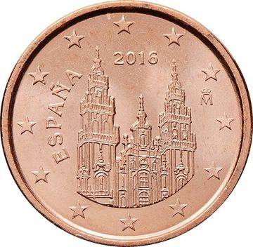 1 евроцент 2016 Испания (1 euro cent)
