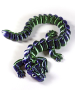 Дракон игрушка антистресс, 3D фигурка дракона с глазами, сине-зеленая