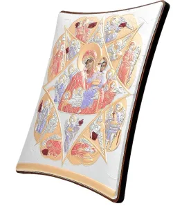 Неопалимая купина. Икона Богородицы в серебряном окладе.