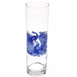 Ваза стеклянная FLORA 26,5см «Гжель»