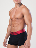 Мужские трусы-боксеры с широкой шелковистой резинкой (Размер: XL) (Цвет: черный)