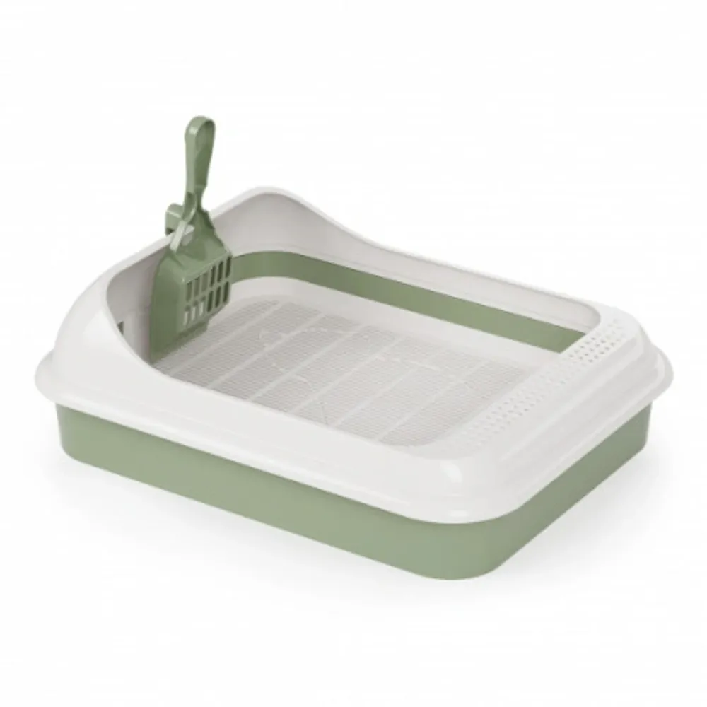 Лоток для кошек "Юта" с бортом,сеткой и совком ALTA М9067