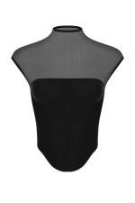 Корсет черный из сетки