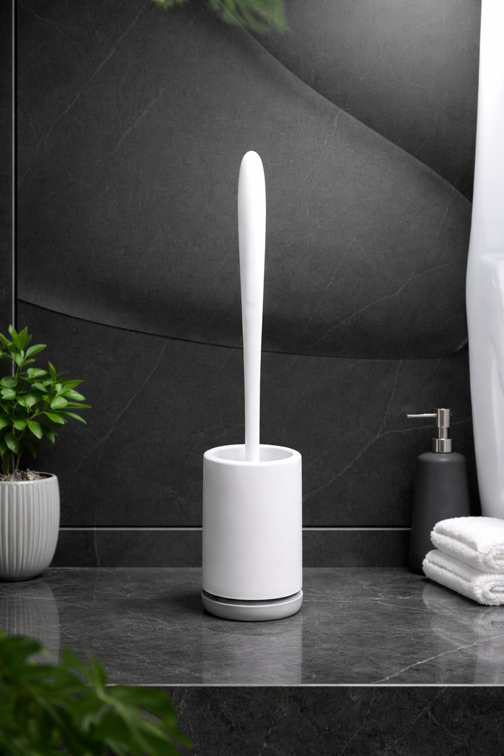 Ершик для унитаза силиконовый напольный