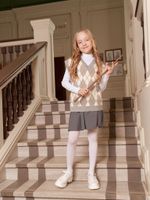 Жилет оверсайз вязаный "Ромбы" 7+