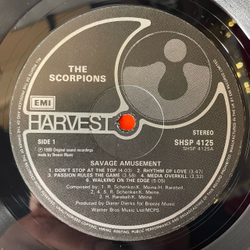 Винтажная виниловая пластинка LP Scorpions Savage Amusement (Англия 1988)