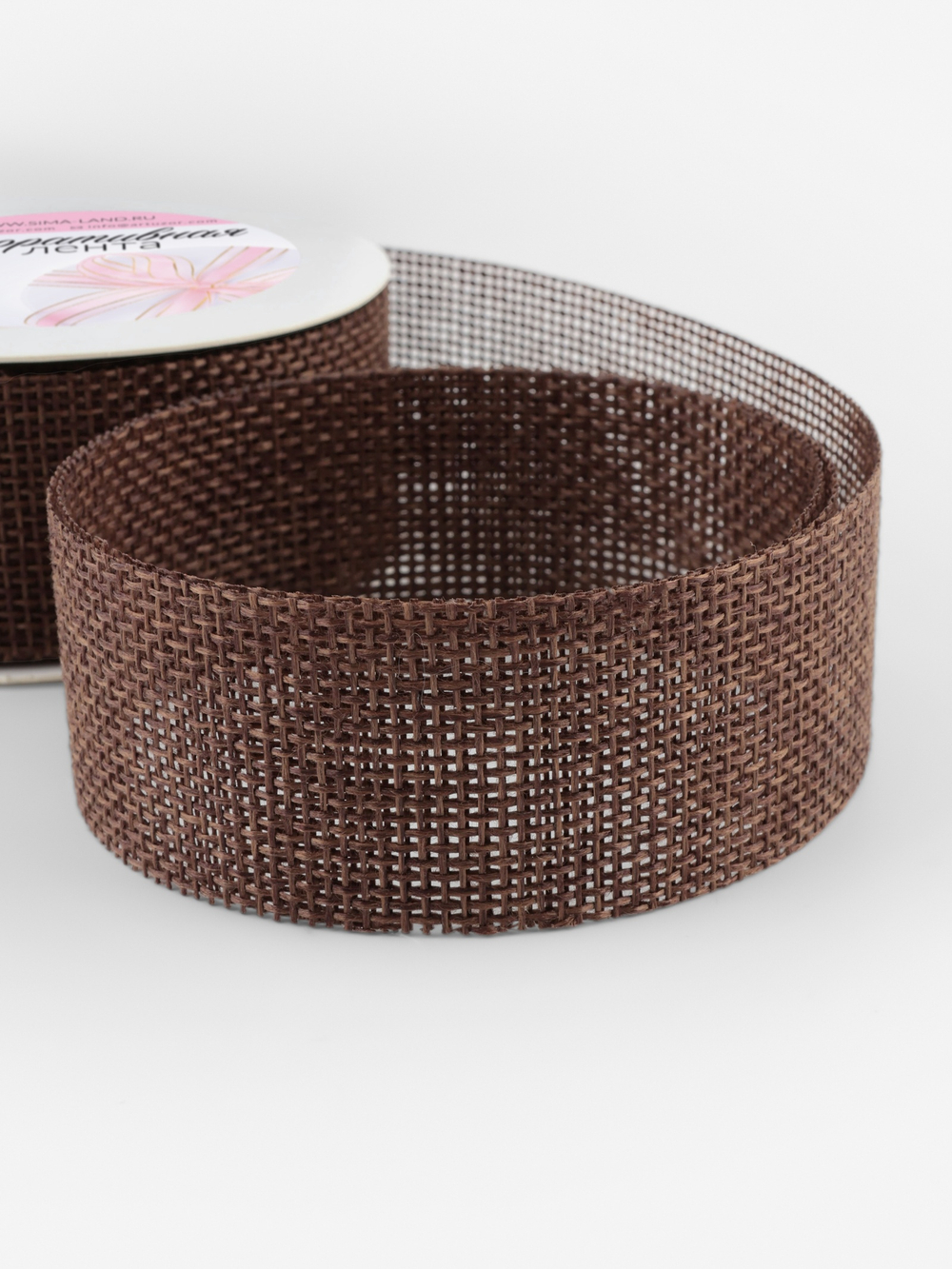 Лента из джута 30мм*5±0,5ярд коричневый 2290284