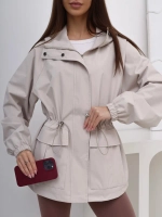 Ветровка удлиненная с капюшоном