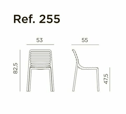 Стул пластиковый Nardi Doga Bistrot, агава