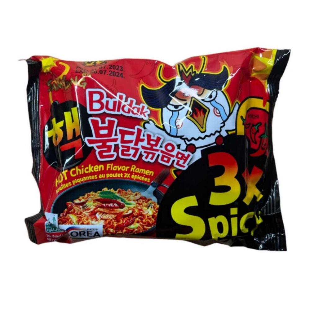 Лапша быстрого приготовления очень острая со вкусом курицы Samyang Hot Chicken Flavor Ramen 3xSpicy 140 г