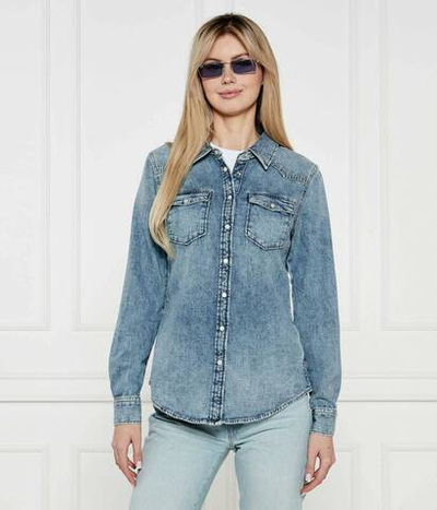 Джинсовая рубашка Tommy Hilfiger - голубой(WW0WW43730)