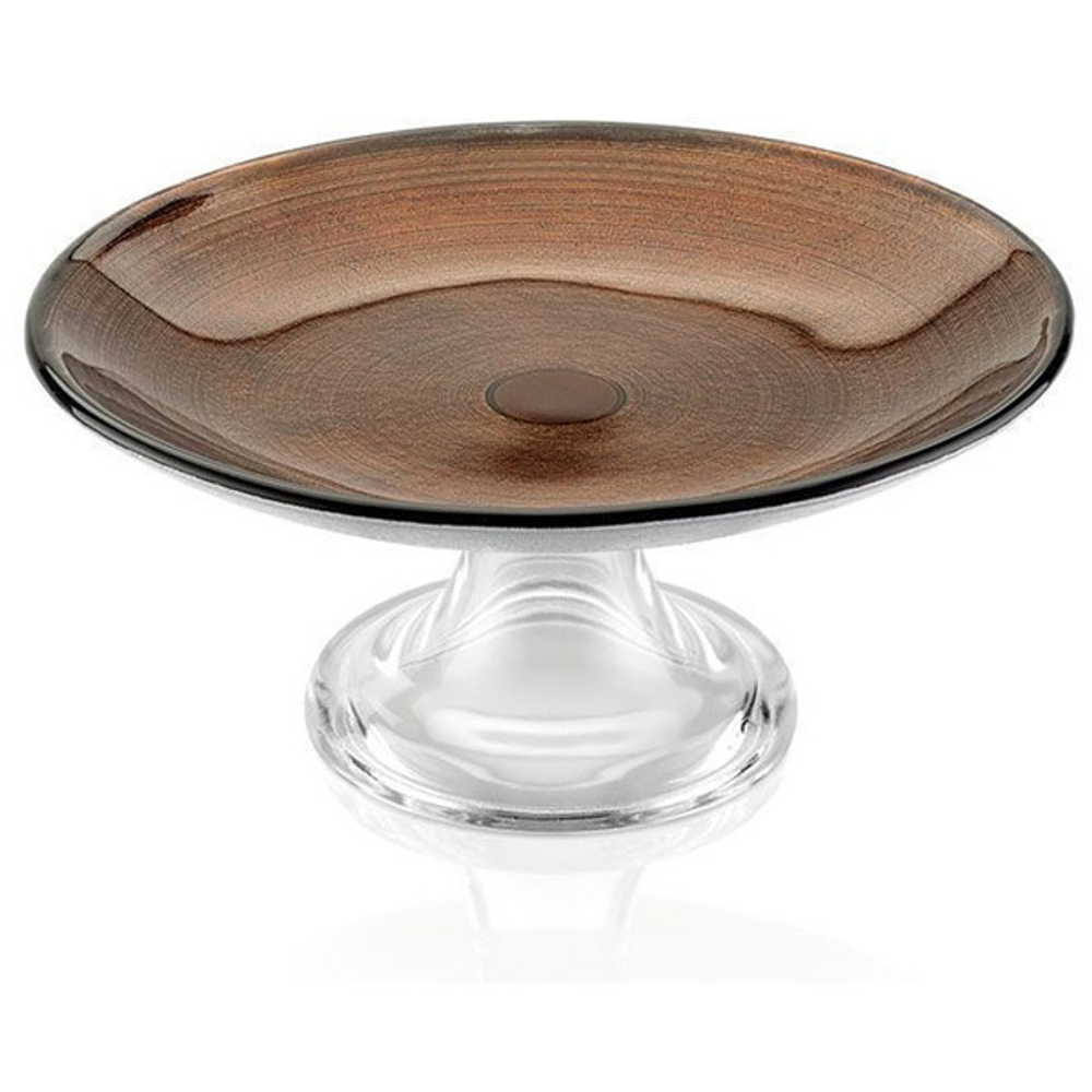 Блюдо на ножке IVV Бомбей 22см табачное