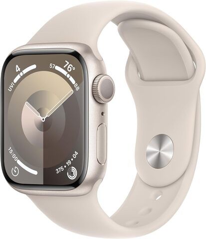 Умные часы Apple Watch Series 9 45 мм из алюминия цвета «сияющая звезда», спортивный ремешок «сияющая звезда» (S/M 140–190mm)