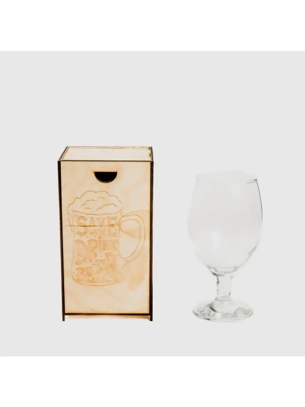 Бокал "Save water drink beer" в подарочной коробке