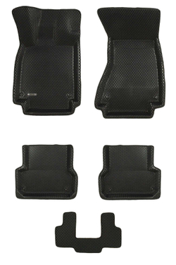 Коврики салона для AUDI A6 (2011-2018) Euromat 3D EVA черные Арт EM3DEVA-001107