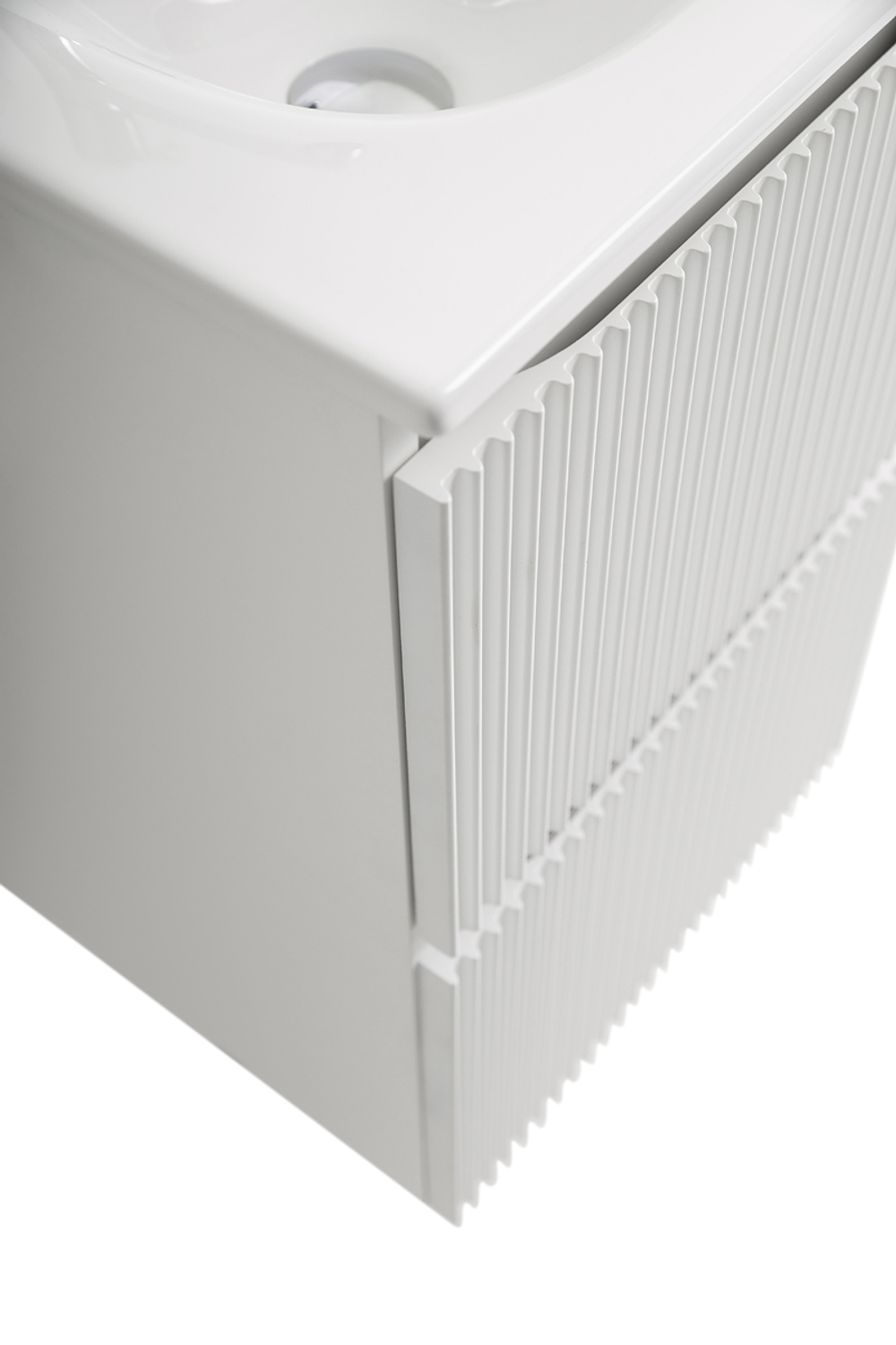 Тумба с раковиной подвесная BelBagno UNO-MINI-400-2C-SO-BO Bianco Opaco, раковина белая BB-8099-3-40