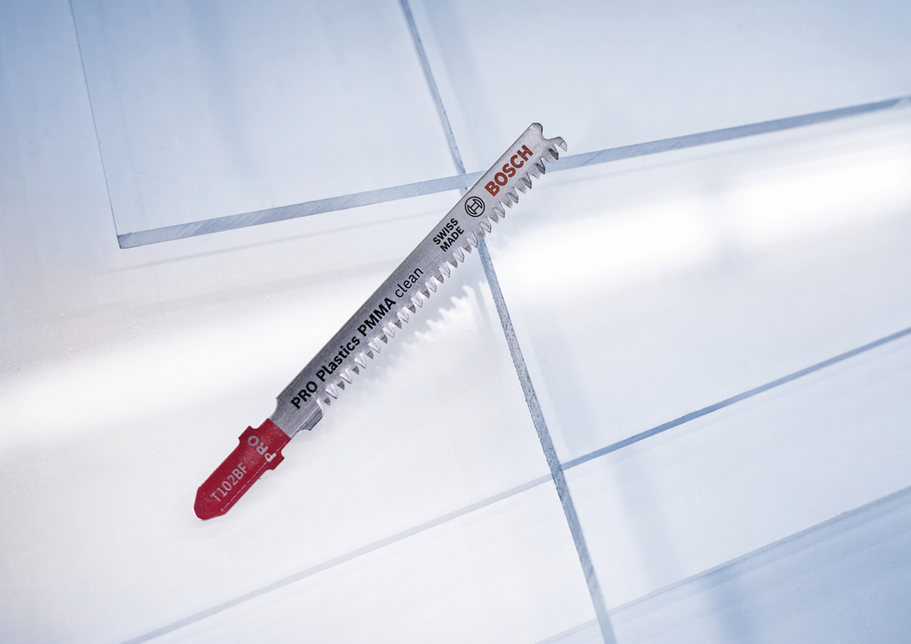 Лобзиковая пилка по пластику PRO Plastics PMMA clean T102BF 92 мм, 5 шт. BOSCH 2608636781