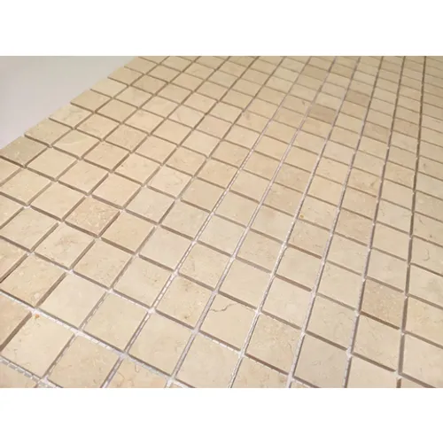 Мозаика из натурального камня Botticino MAT 23x23x4 (PET) Pietrine 4 mm бежевый желтый