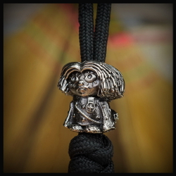 Темлячная бусина "Домовенок" для ножей , мельхиор