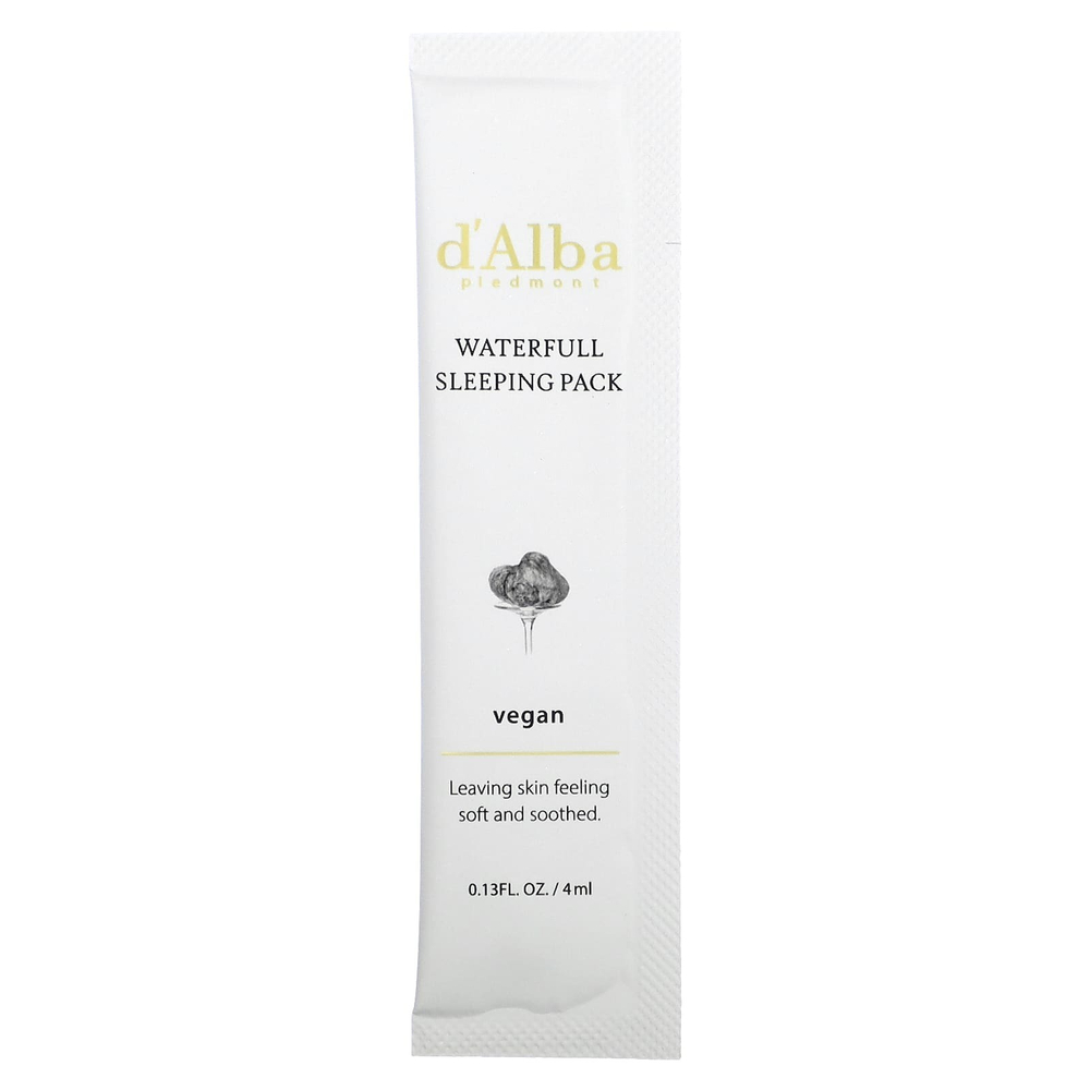 d'Alba, Waterfull, веганская ночная маска, 12 пакетиков по 4 мл (0,13 жидк. унции)