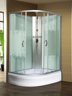 Душевая кабира  МОНОМАХ 10000005808 100/70/24 МЗ R, б/крыши, 1000х700х2060, асимметричная