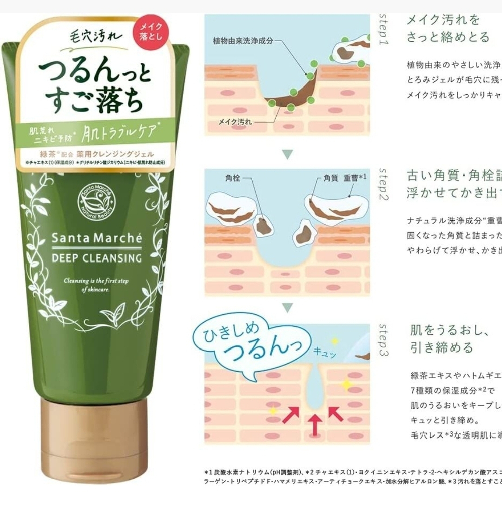 CLAIR Santa Marche Medicated Deep Cleansing - гелевое средство для снятия макияжа и для очищения пор