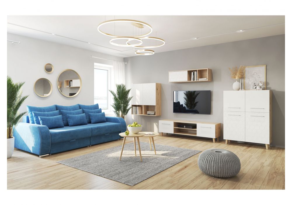 Комод Мариус М-07 дуб баррик / белый матовый