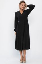 Платье трикотажное Эхо лета (черное) П14366-1М LT Collection