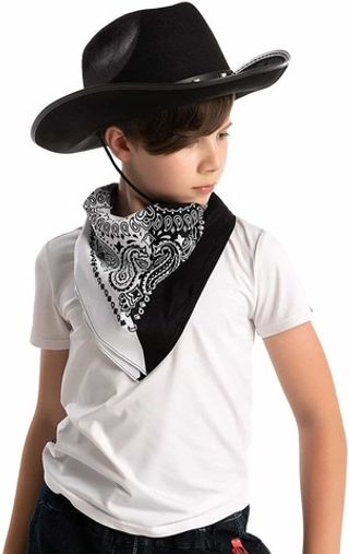 Бандана черно-белая пейсли огурцы