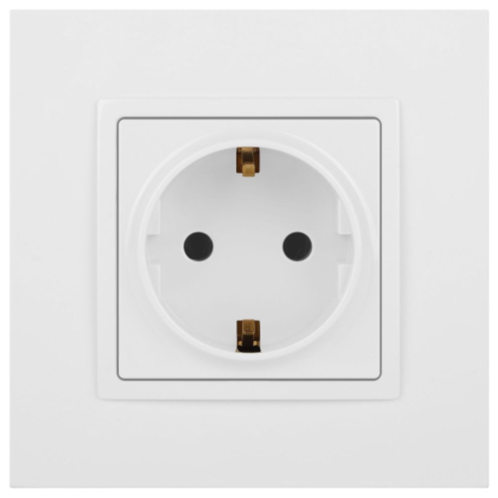 Розетка ЭРА Elegance 14-2101-01 2P+E Schuko 16A-250В IP20 белый