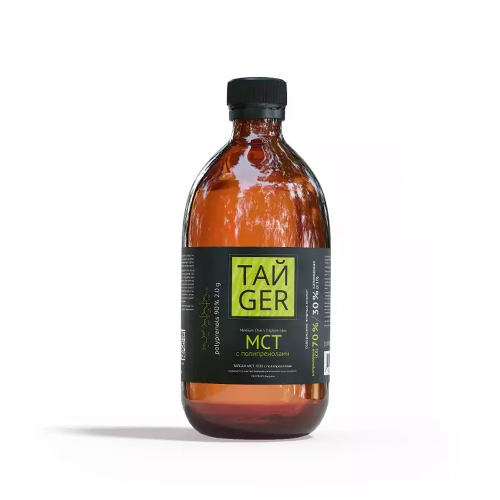 Рукето ТайGer  масло MCT с полипренолами 90% 500 ml