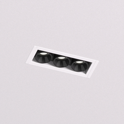 DK2530-WB Встраиваемый светильник SPACE со светодиодом под шпатлевку L69mm 220V 6W 38° 4000К IP20 белый/черный алюминий