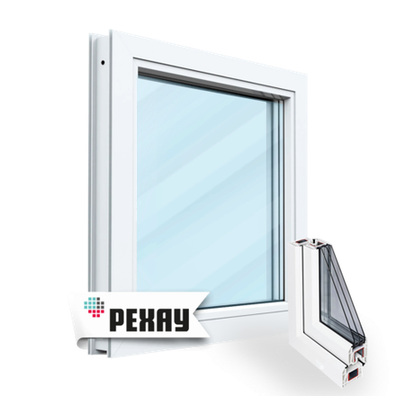 Пластиковое окно Рехау 70 мм глухое