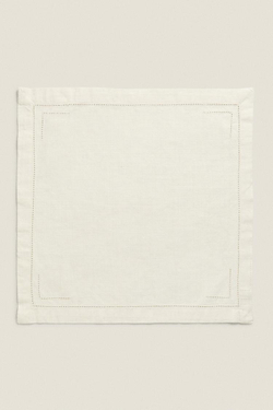 ZARA HOME АЖУРНАЯ ХЛОПКОВАЯ САЛФЕТКА (2 В УПАКОВКИ), ЭКРЮ