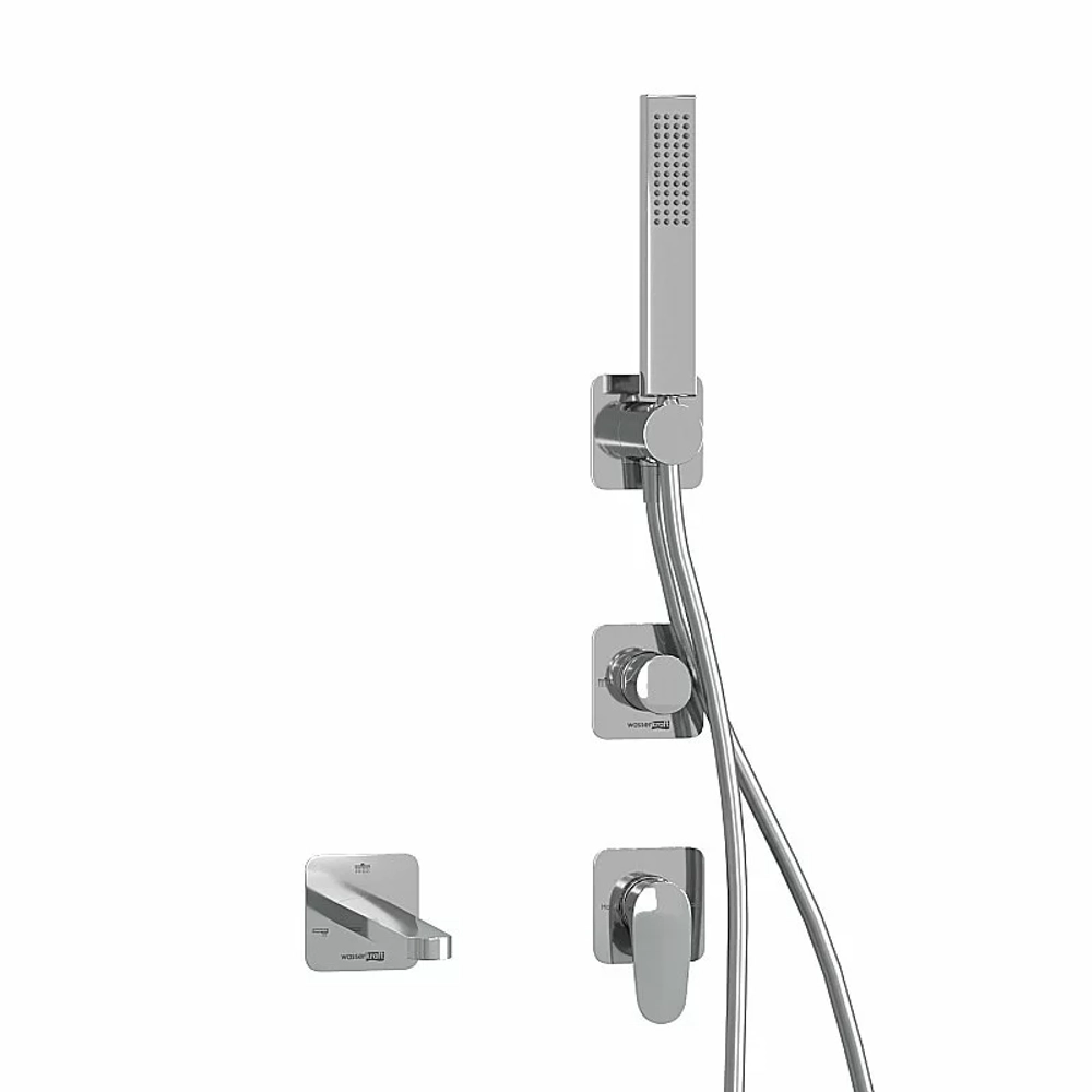 Смеситель для ванны WasserKRAFT Weida SET2852 хром