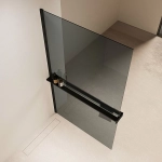 Душевое ограждение Vincea Walk-In VSW-1HR100MRB 100 черный/стекло зеркальное