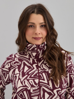 Костюм с брюками КБ-184/бордо-треугольникиабстракция