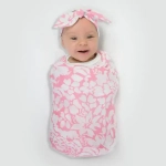 SwaddleDesigns Пеленка маркизет - Lush Botanical, Pink