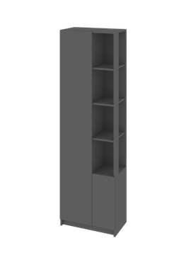 Шкаф РИЧАРД-1 /600*2000*350/ левый анкор темный / анкор темный