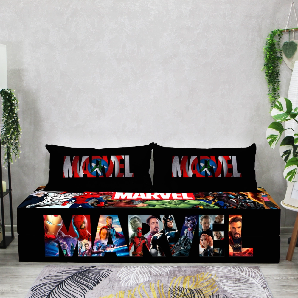 Бескаркасный диван кровать раскладной "MARVEL"