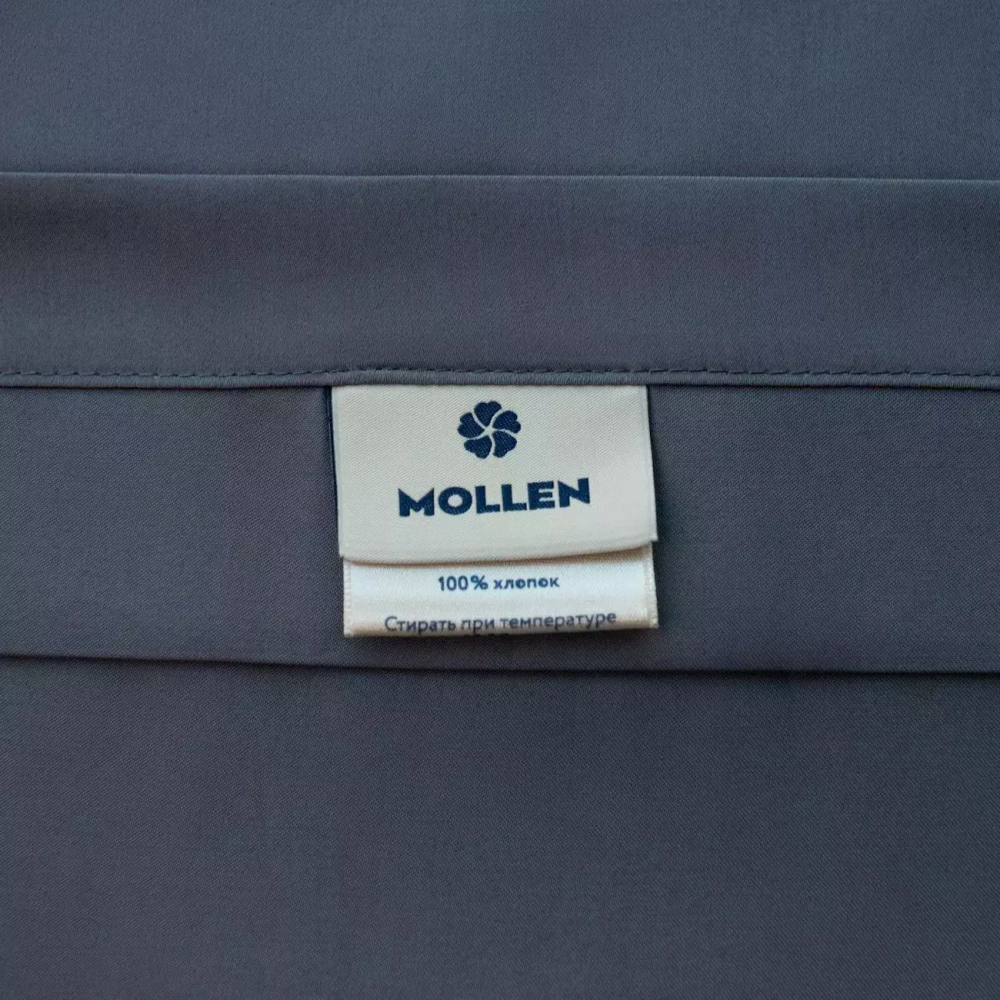 Простыня на резинке 200x200x45 Mollen графитно-серая