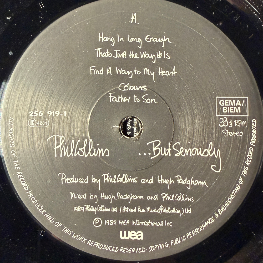 Phil Collins - ...But Seriously (Европа 1989г.)