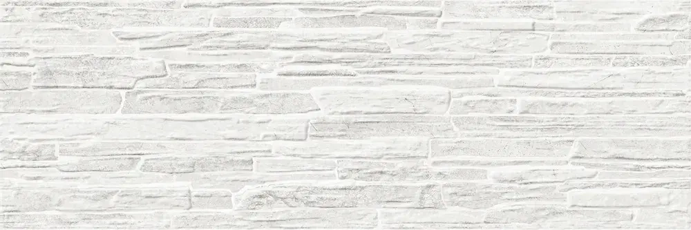 Настенная плитка ALMA Ceramica TWA11ROK017 Rocko 60x20 светло-серая глянцевая рельефная под бетон / цемент