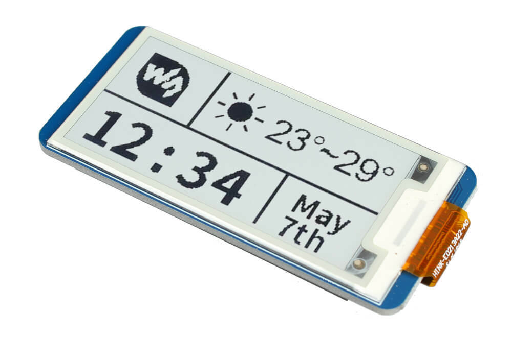 E-ink дисплей для Raspberry Pi Pico / 2,13” / 250×122 / SPI