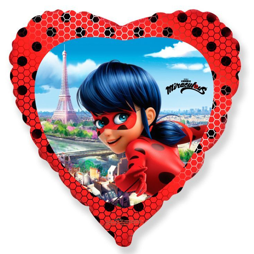 Сердце 18" Леди Баг / Ladybug Fm